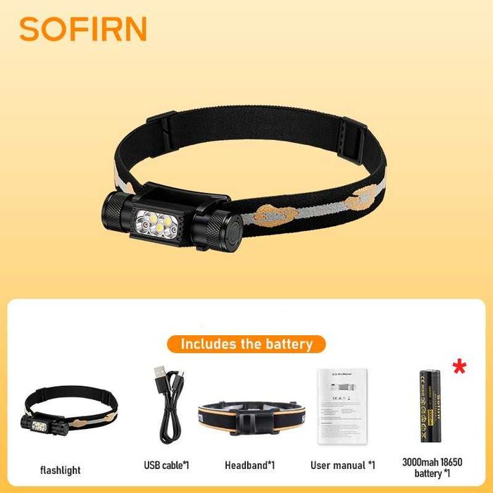 SOFIRN H25LR red\H35R-red\H25S -SST40\H25L-LH351D- з АКБ 3000ma(USB-C)