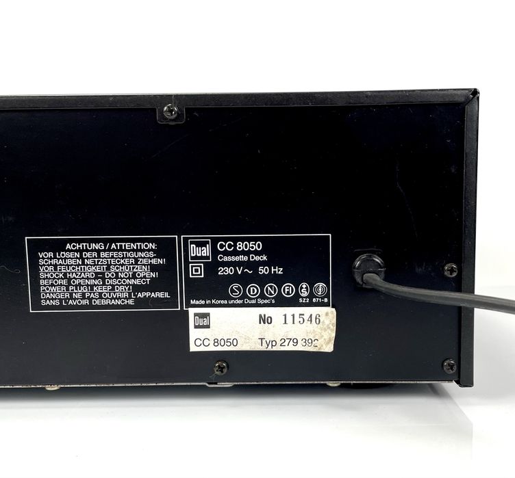 DUAL CC 8050 Magnetofon Stereo Audio HiFi, Lata Produkcji 1987-1988