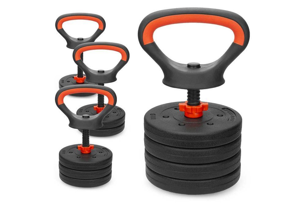 Kettlebell regulowany 5kg hantla kettle odważnik kettla zestaw ŁDZ
