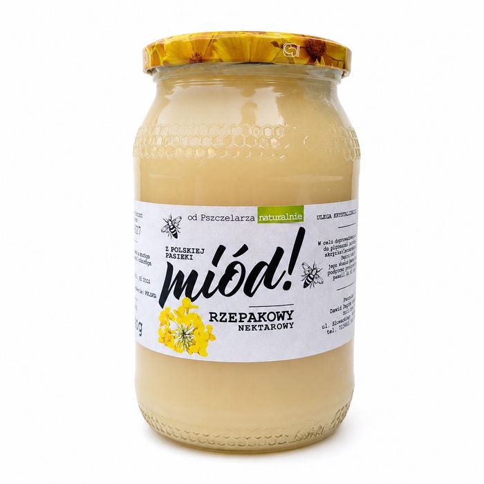 Miód Rzepakowy 1,2 kg Z Polskiej pasieki