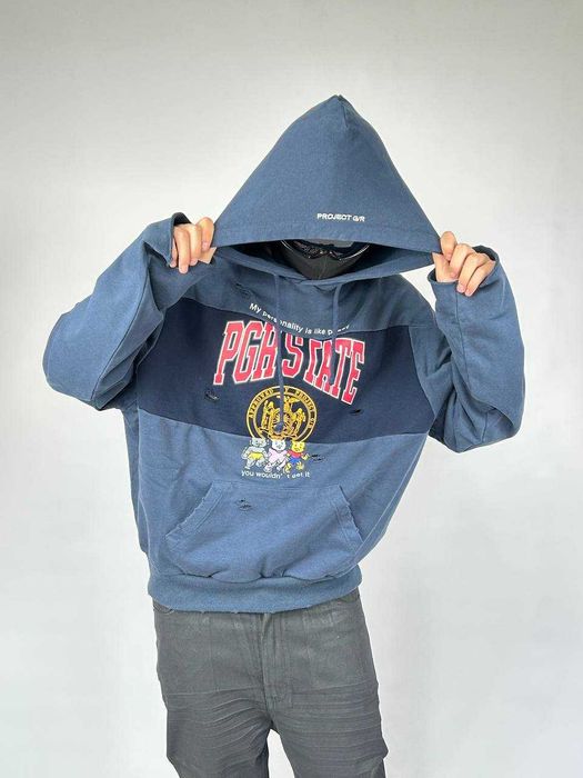 Project GR Grailz худі худи синяя кофта синя distressed