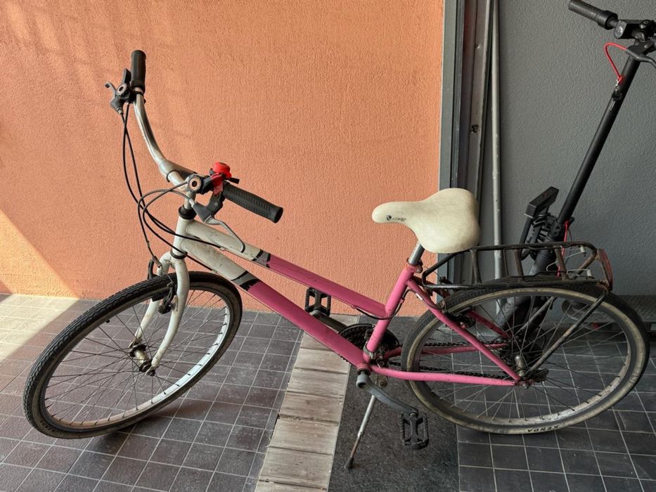 Bicicleta rosa - mulher