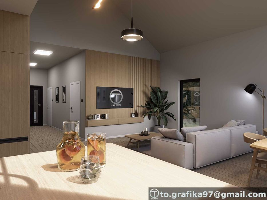 Wykonam Tanio Wizualizacje 3D - Elewacje, Wnętrza (od 300zł!)