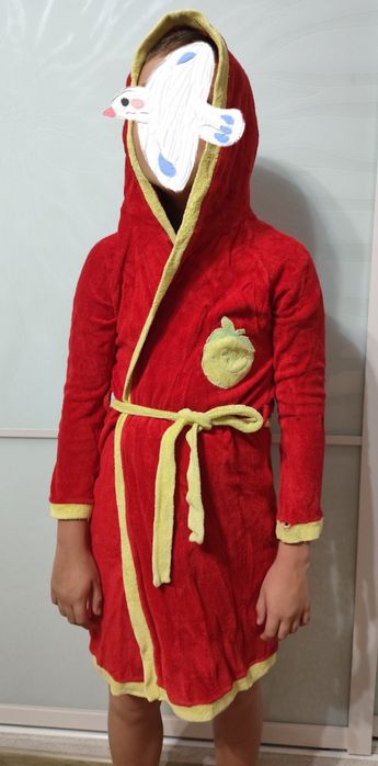 Махровый халат детский р.130-134см, 8-9 лет