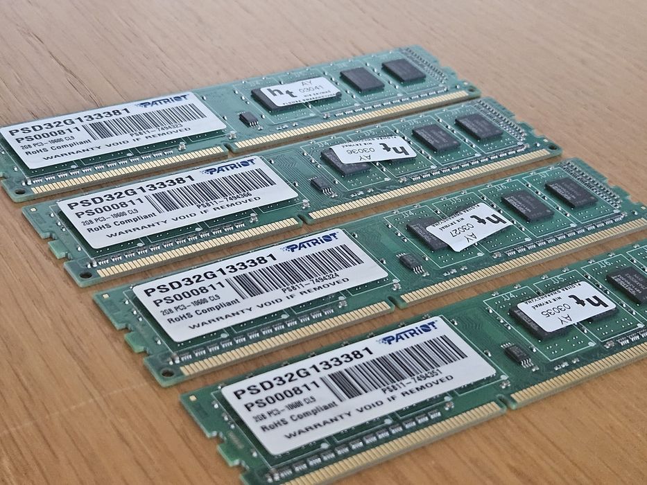 Pamięć PATRIOT 4x2GB DDR3 PC3-10600 CL9 PSD32G133381 PS000811