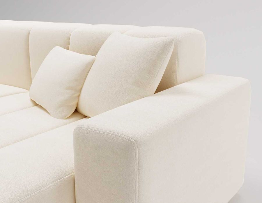 Narożnik nierozkładany do salonu w kształcie L Miral wygodny, miękki