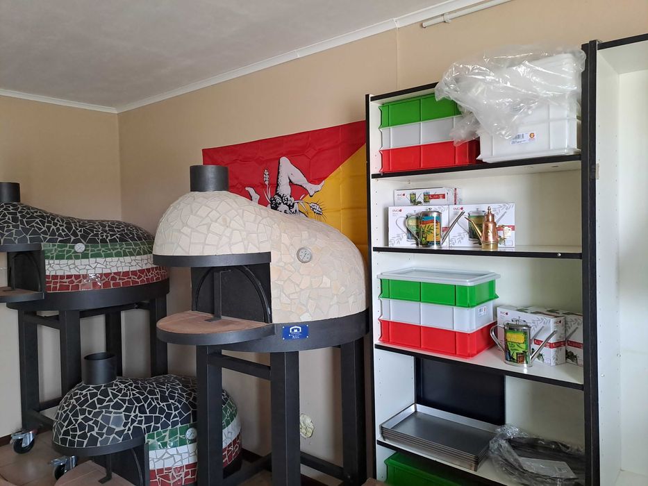 Piec do pizzy na gaz "Pizzart Inox"+ biscotto 40x 40 x 3 Made in Italy