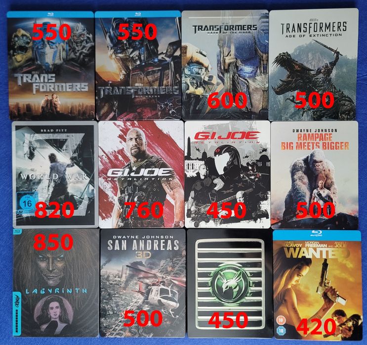 Распродажа коллекции фильмов в Steelbook Blu Ray изданиях