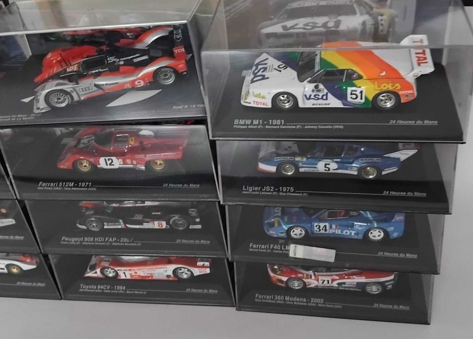 Le Mans, Ferrari, Alpine, Lotus, Venturi... 25€/un.   Vendo miniaturas da minha coleção.