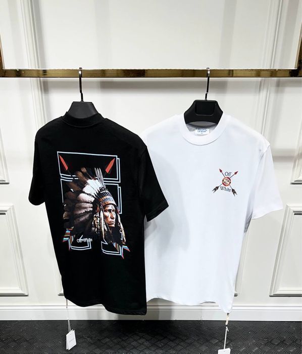 OFF-white футболка мужская оригинал индеец брендовая