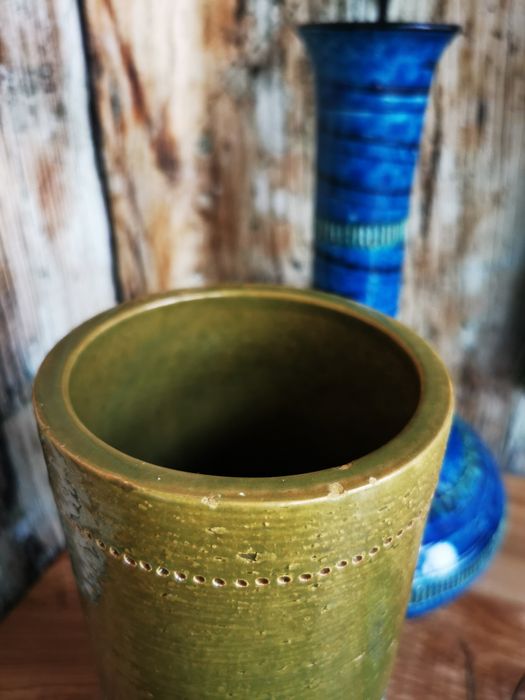 Ceramiczny wazon, Aldo Londi, Bitossi, Thai Silk, oryginał UNIKAT