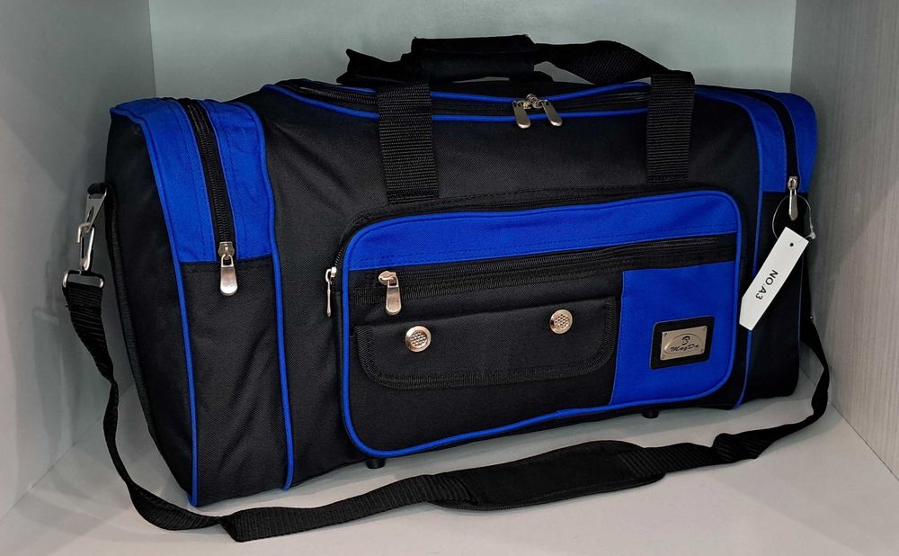 Сумка спортивная, дорожная чёрная 55 см.