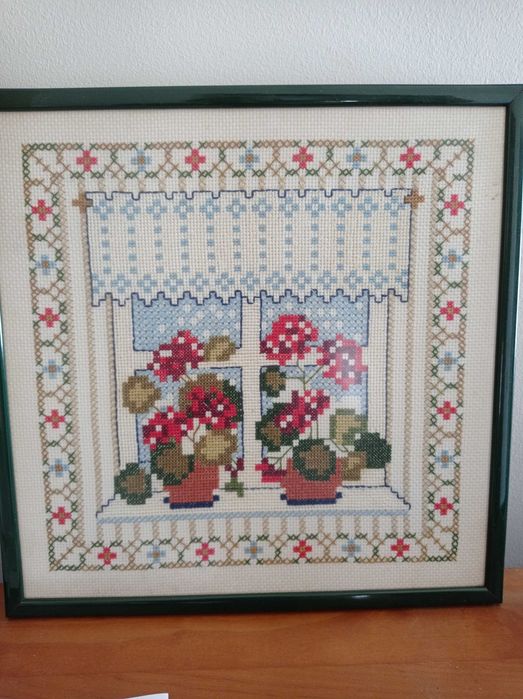 Quadro em ponto de cruz- feito à mão