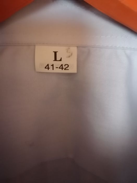 Męska koszula błękit L XL nowa krótki rękaw