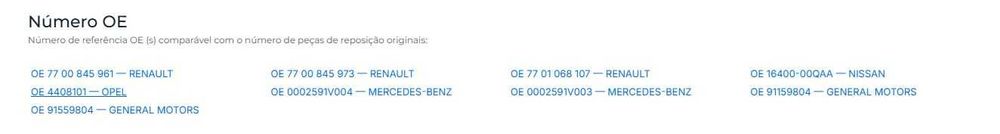 Filtro de combustível Novo para Opel Vivaro