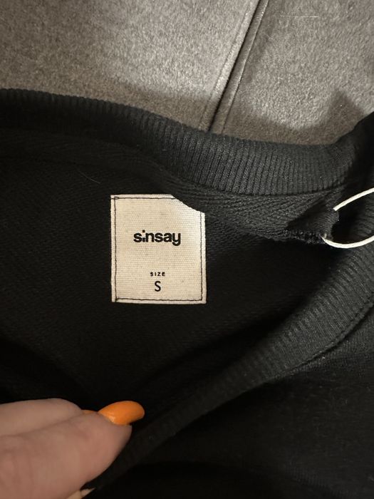 Bluza damska czarna Crop top krótka długie rękawy