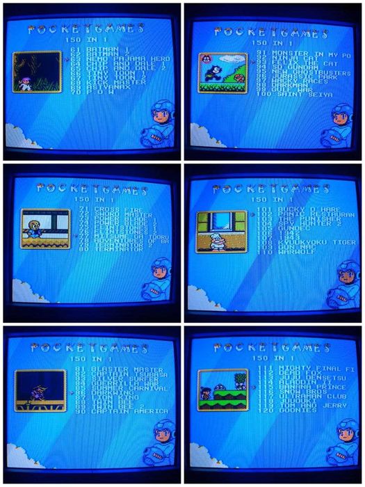 Картридж 150 в 1 для Денді (Famicom, NES, Dendy, Subor, Lifa)