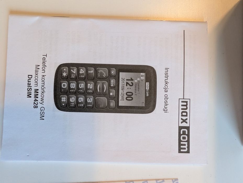 Telefon dla seniorów MAXCOM jak nowy uszkodzona bateria