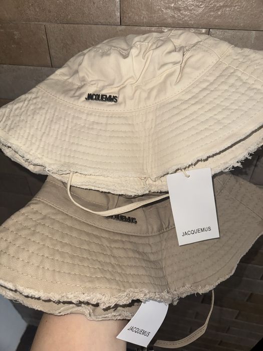 Панама панамка Jacquemus Жакмюс біла, світлий беж, темний беж