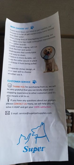 Конус для собак Supet Регульований конус для хатніх тварин 2/M і 3