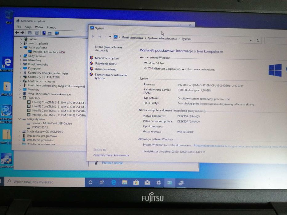Laptop Fujitsu Lifebook A512.