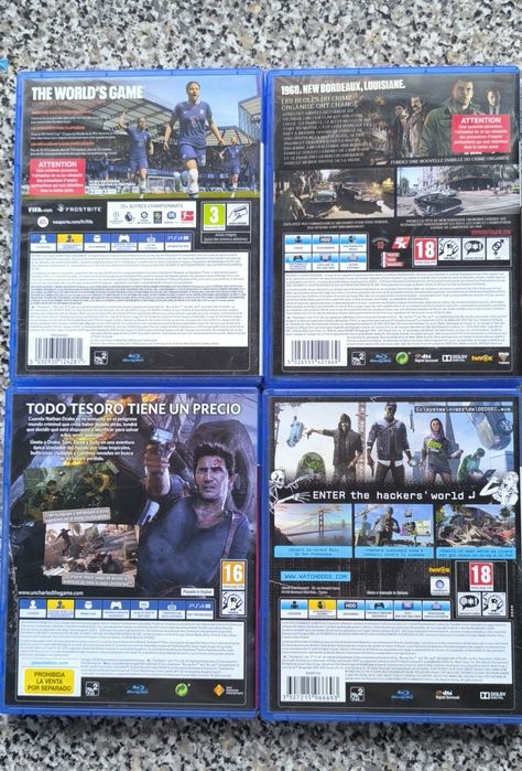 Conjunto de 4 jogos PlayStation 4