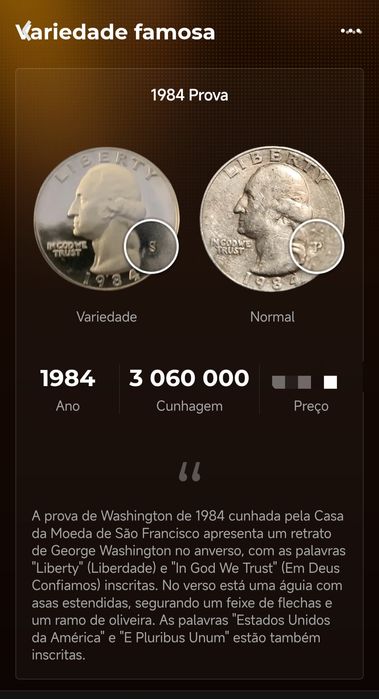 Moeda de Erro U.S.A