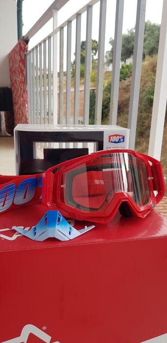 Capacete leatt / óculos 100%