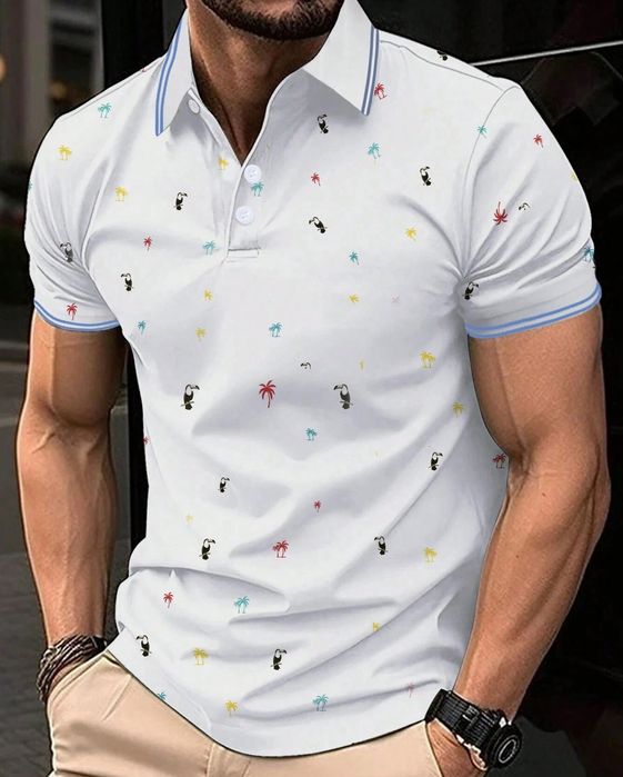 Pólo de Homem "Palms" (NOVO) - Tamanho L