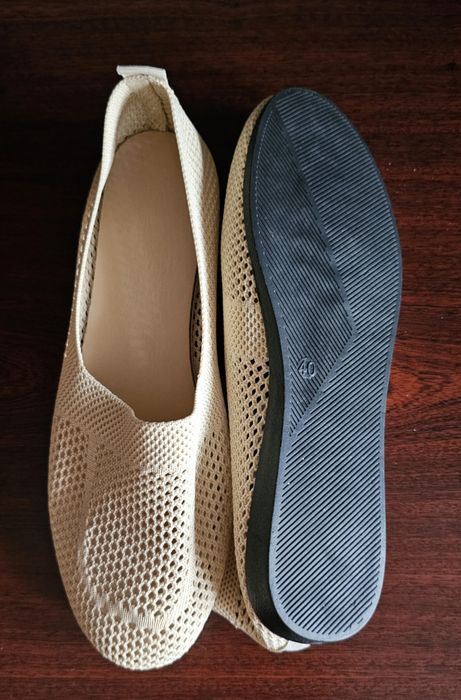 Дихаючі жіночі плоскі туфлі без шнурівок з м'якою підошвою