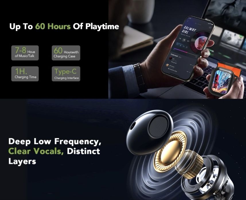 Бездротові навушники HTC NE20 white (білі)