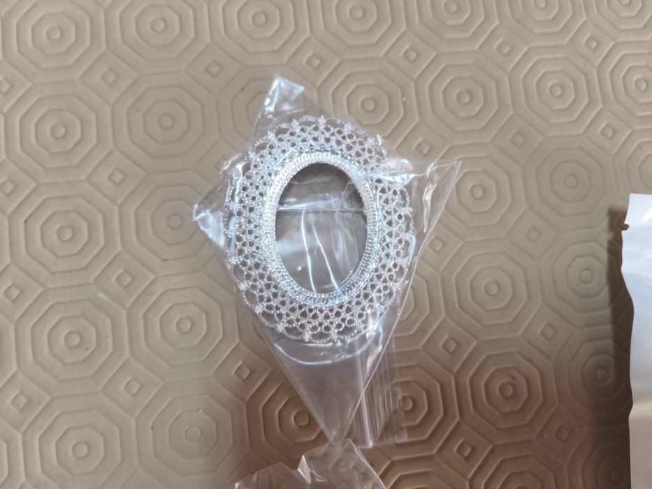 6 Bases alfine/broche prateado para DIY