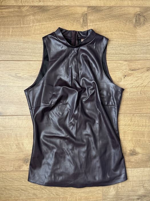 Шкіряний топ boutique bunny