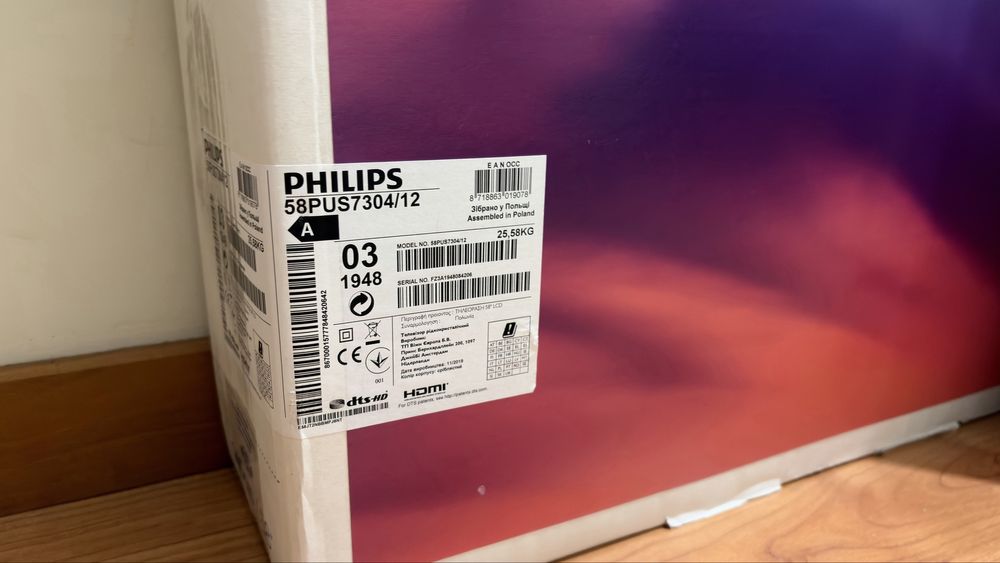 Philips Android TV LED 4K UHD 58 polegadas