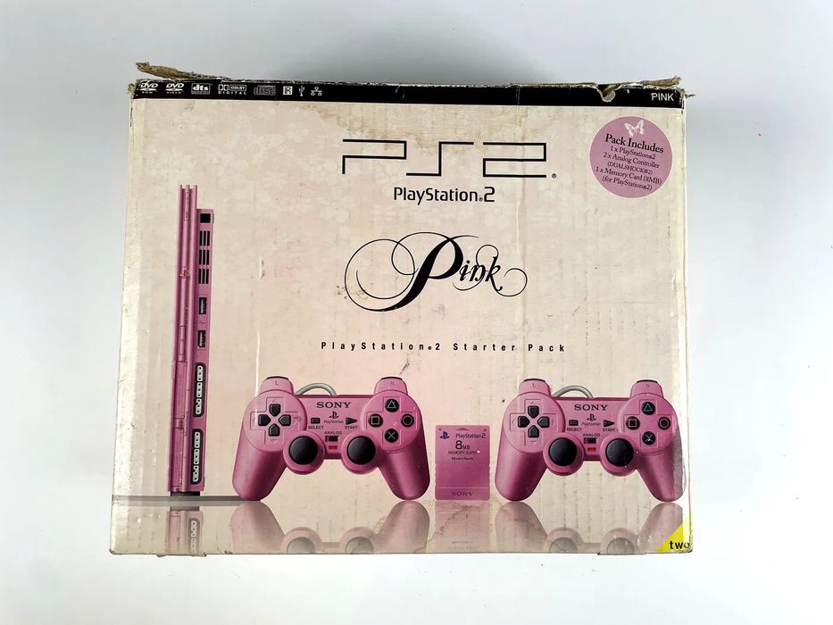 Konsola PlayStation 2 PS2 Slim Pink SCPH-77004 + Karton Zestaw