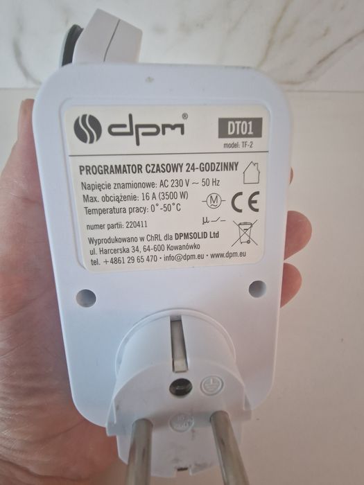Programator czasowy 24h DPM  model DT01 2 sztuki