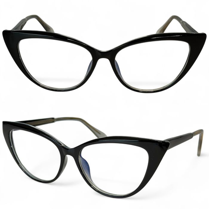 Okulary Zerówki Oprawki Damskie Do Komputera Blue Light Kocie Oko