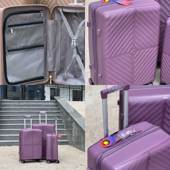 Акция.Пластик.Ткань. Чемодан MRS на колесах , сумка на колесах .