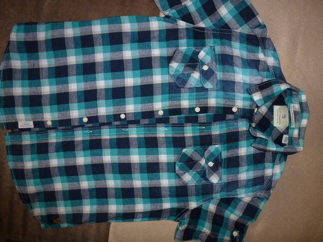 SCOTCH&SODA koszula oryginalna krótki rękaw kratka roz. S