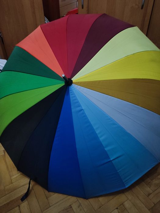 Parasol Monsoon 117cm duży kolorowy tęczowy