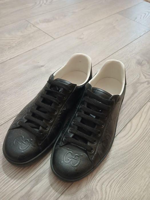 Мужские кожаные Gucci оригинал кеды, туфли р.43