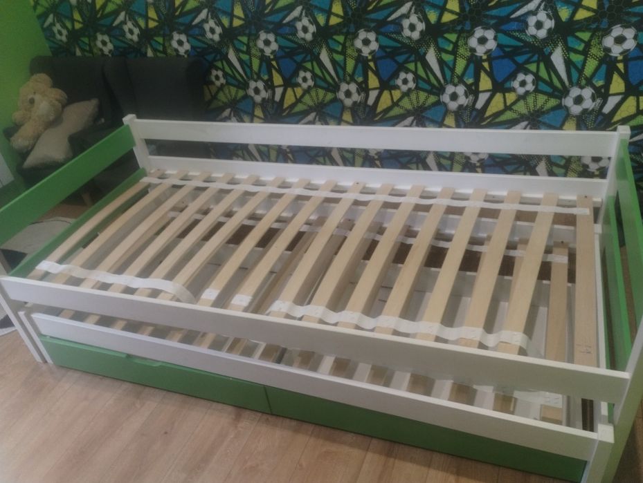 Łóżko dziecięce 90x200 dwuosobowe z materacami