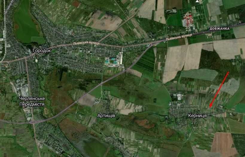 Продаж земельної ділянки с.Керниця, поруч з м.Городок