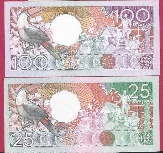NOTAS  2   SURINAME  25 E 100  NOVAS