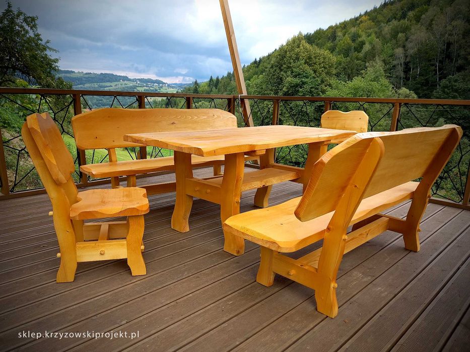 Huśtawka z bali, huśtawka ogrodowa, huśtawka drewniana, meble-ogrodowe