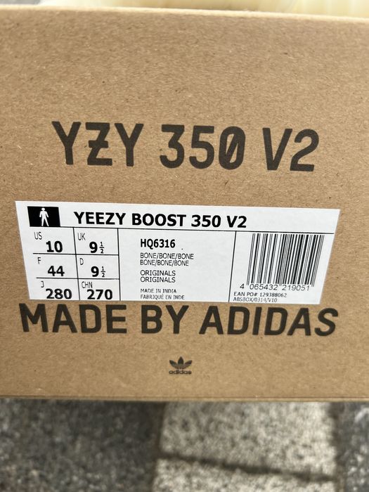Adidas Yeezy Boost 350 V2 Bone sneakersy niskie biale buty 44