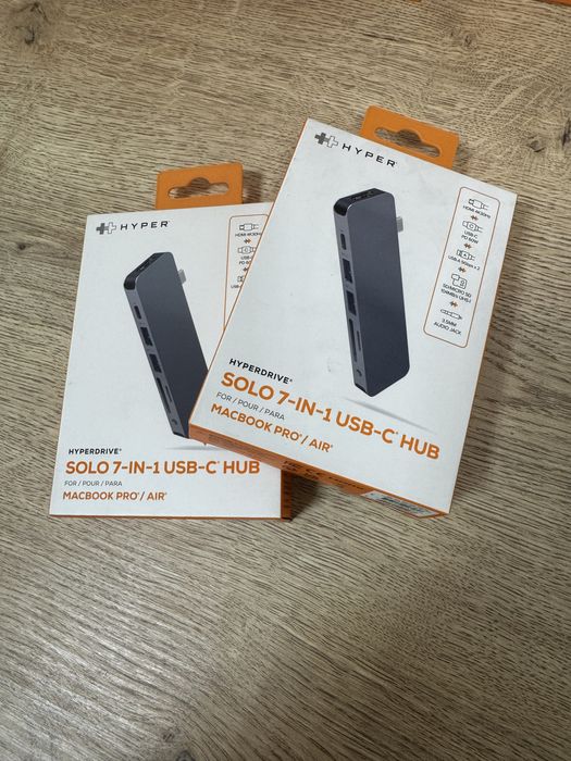 Док станція для MacBook Pro/Air Hyper Solo 7-in-1 USB C HUB