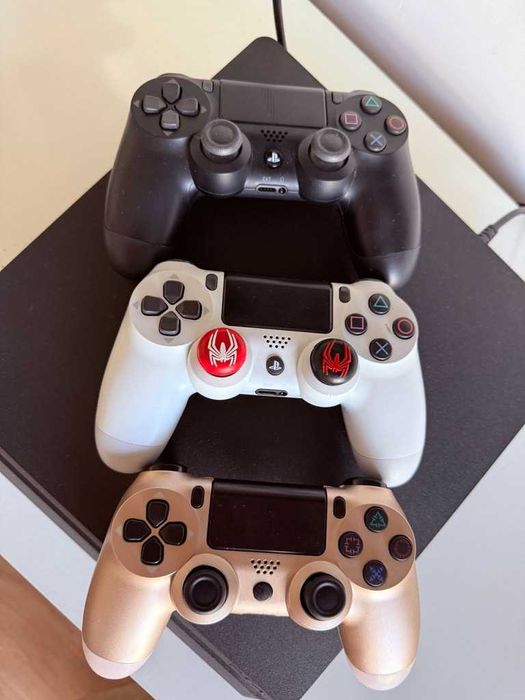 PS4 Slim 500GB Desbloqueado Firmware 11.00 com 3 Comandos e Caixa Original