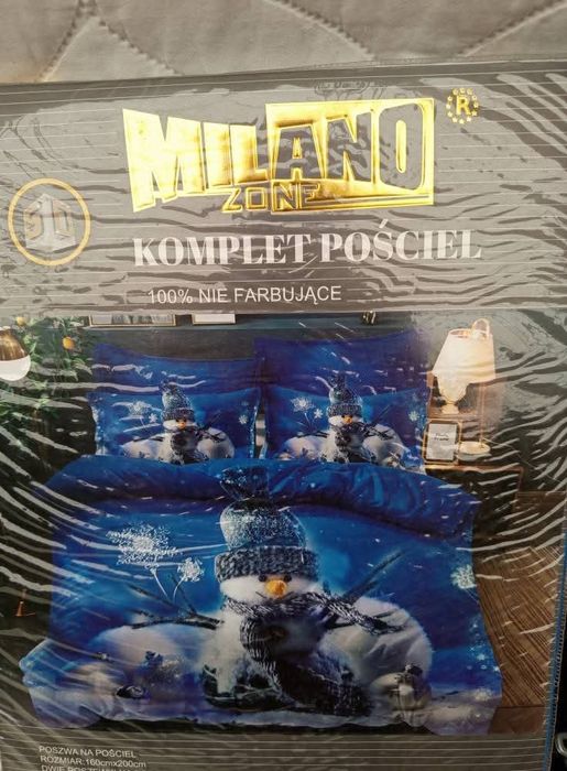Komplet pościeli satyna  bawelniana milano