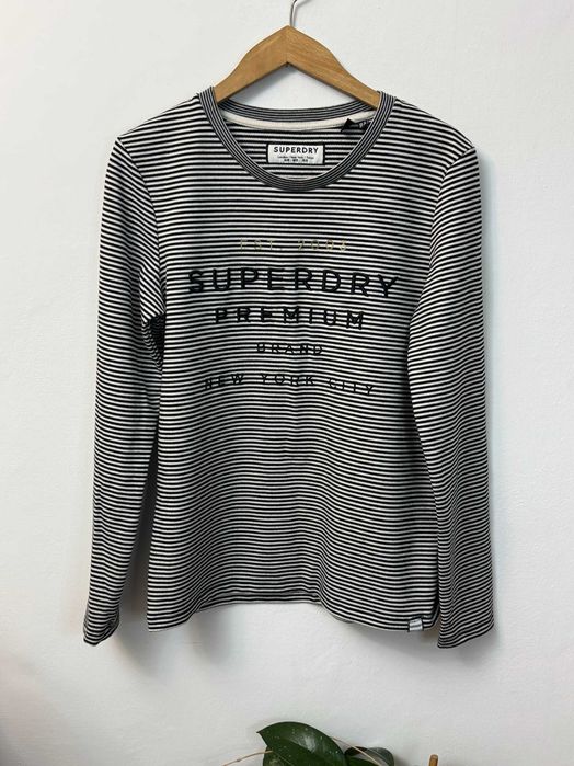 Bluzka w paski z długim rękawem bluzeczka Superdry 36 S